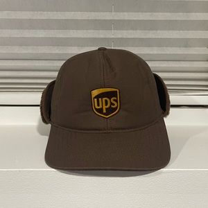 Vintage UPS Brown Employee Driver Uniform Ear Flap
Winter Trapper Hat Cap L Fur